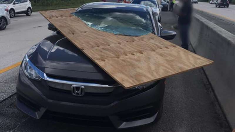 Florida woman cheats death in latest unsecured-load accident